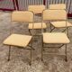 Set of 4 vintage folding chairs / 70's theater armchairs