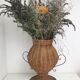 Vintage wrought iron wicker plant holder