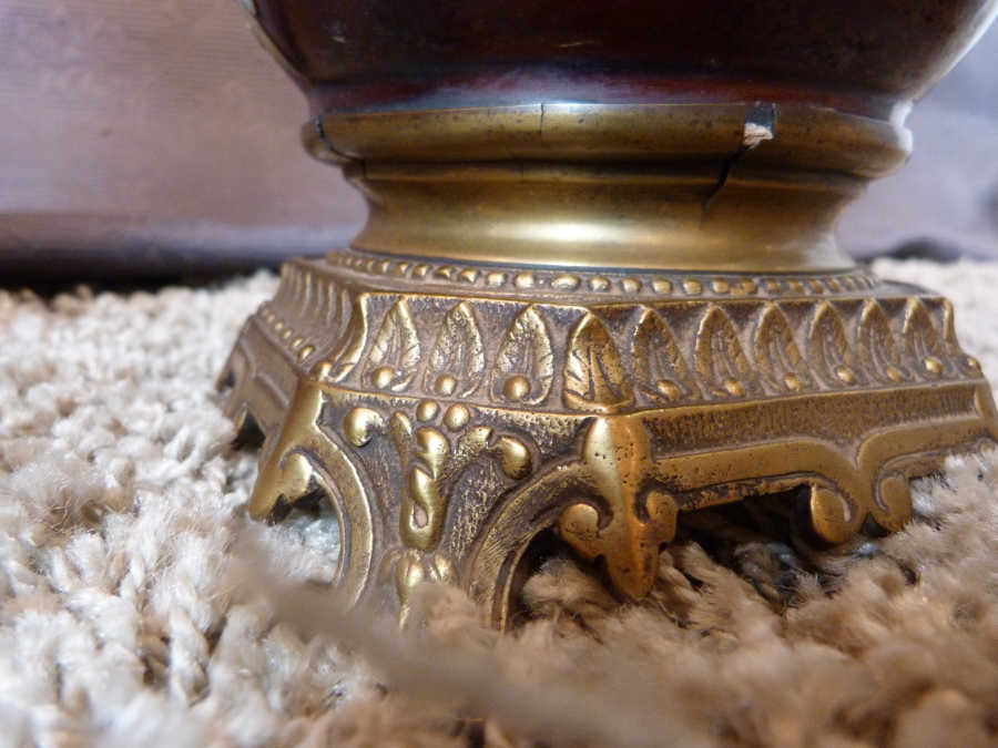 Pair of art nouveau lamps