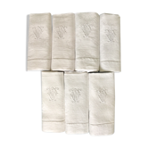 7 damask and monogrammed napkins