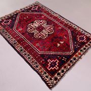 Vintage tribal rug 160x117 cm wool oriental handmade rug red, medium
