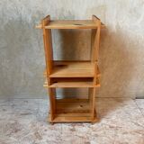 Pair of cubist pine bedside tables