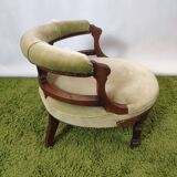 Old green velvet empire chair