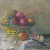 Watercolor on paper by guillot rafaillac still life with fruits 1930