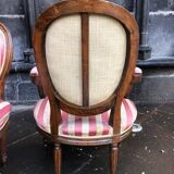 Ensemble 2 Fauteuils + 2 Sièges Louis XVI