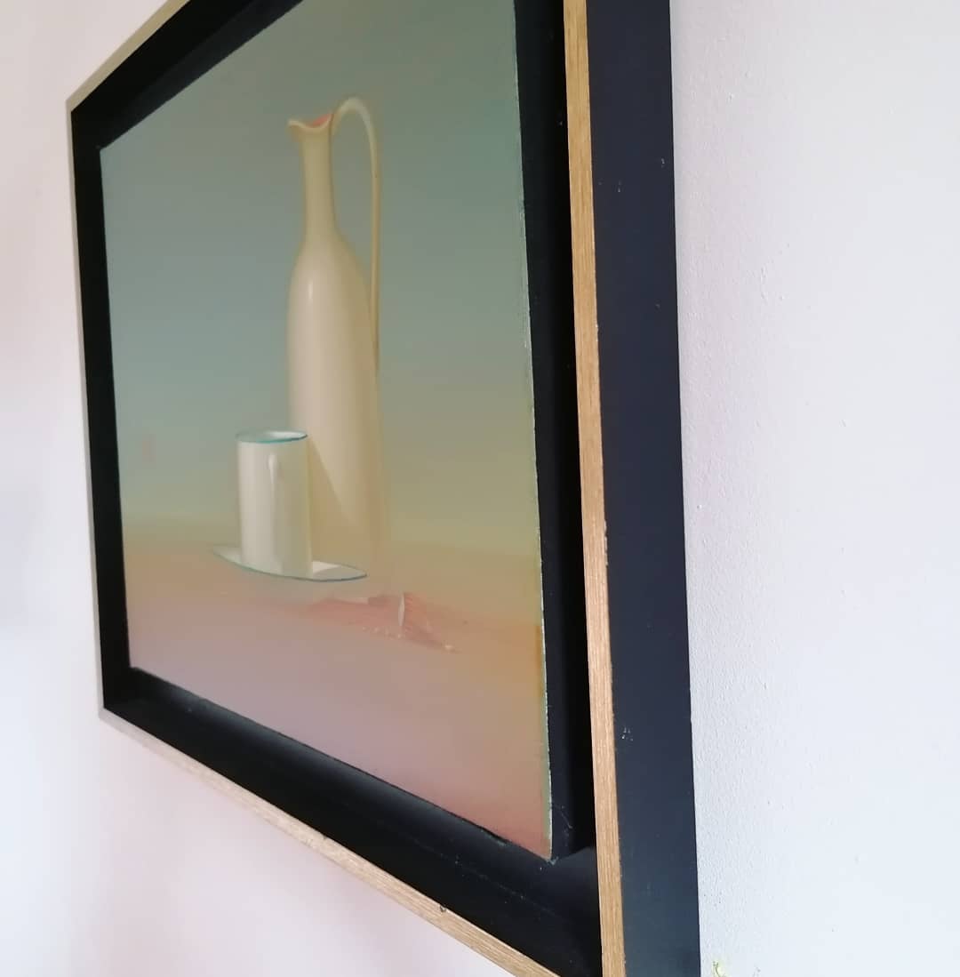 Surreal composition, Serge Carré, 60s, oil on canvas