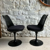 Pair of black Tulip chairs