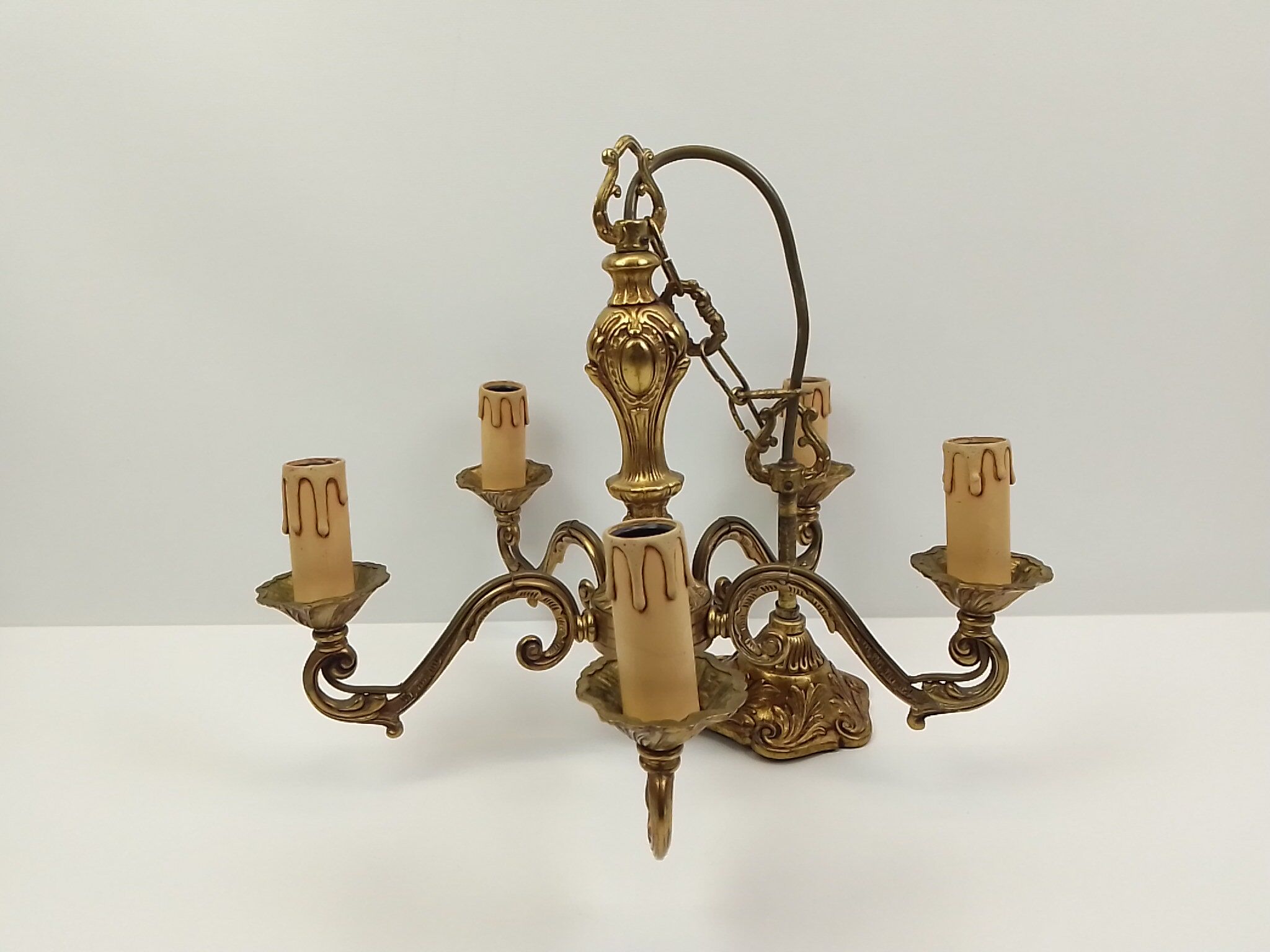 Brass chandelier 5 branches
