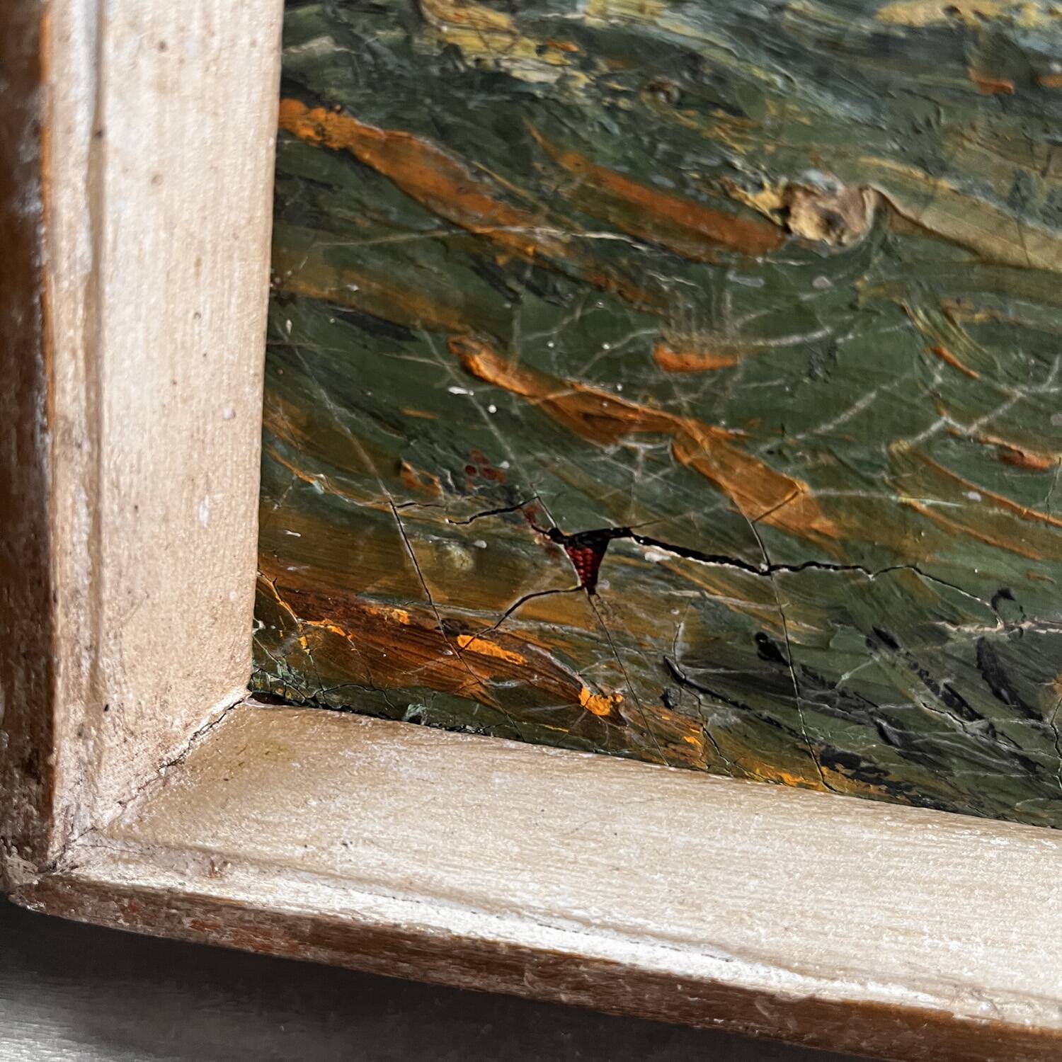 Mid-20th century painting "Tree at Sunset"