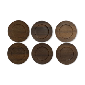 6 assiettes en Wengé - jens harald