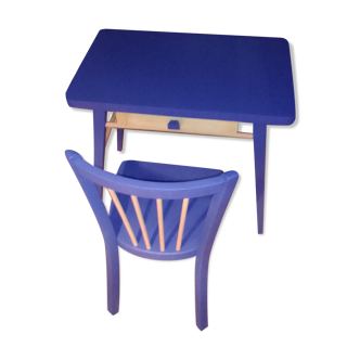 Bureau chaise enfant baumann vintage 1960
