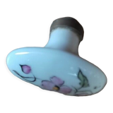 Handle button holder porcelain flowers