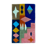 Hand tufted wool carpet 130x80cm