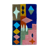 Tapis tufté main en laine 130x80cm