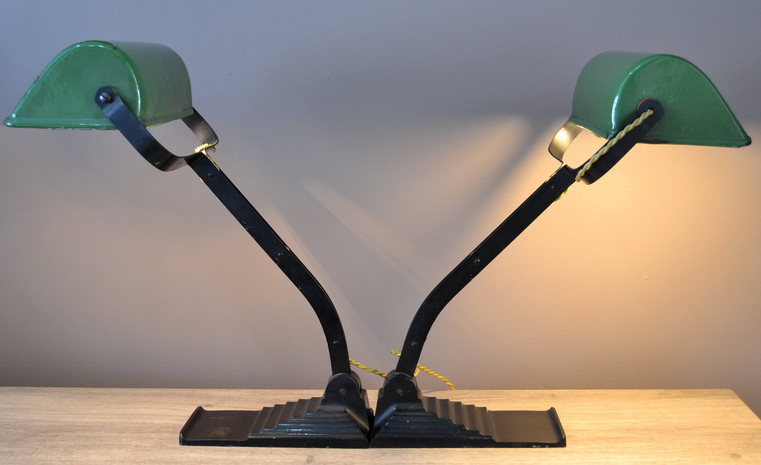 Pair of Art Deco desk lamps, 1930