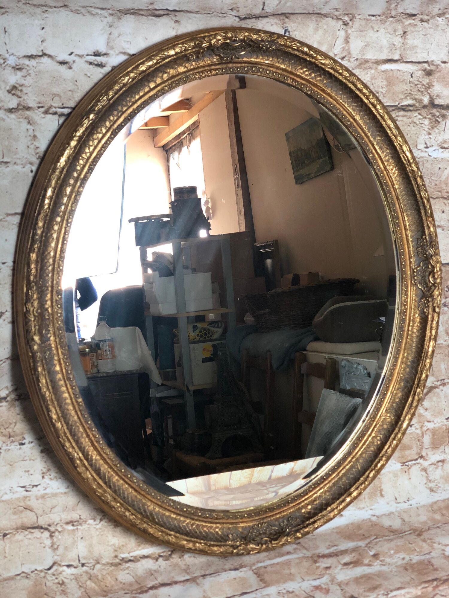 Louis XVI style oval mirror 80