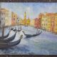 Huile sur panneau du Grand Canal à Venise