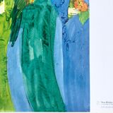 Art poster after Walasse TING, Untitled in blue and green (vertical format)