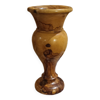 Turned olive wood vase