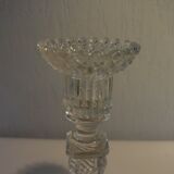 Pair of candlesticks semin worked crystal glass