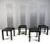 Vintage high back dining chairs, 1980s