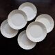6 vintage white twisted porcelain soup plates from Limoges Haviland