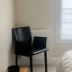 Office chair with armrests in thick black leather, Cattelan Italia