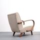1930 Jindrich Halabala Bentwood Armchair in Beige Boucle