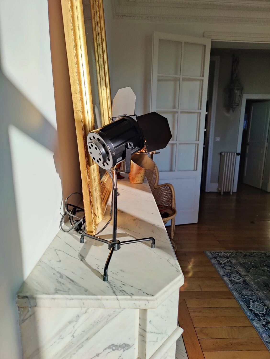 Vintage black projector lamp