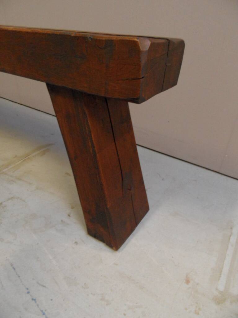 Brutalist oak bench 1960's