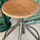 Metal and wood adjustable workshop stool