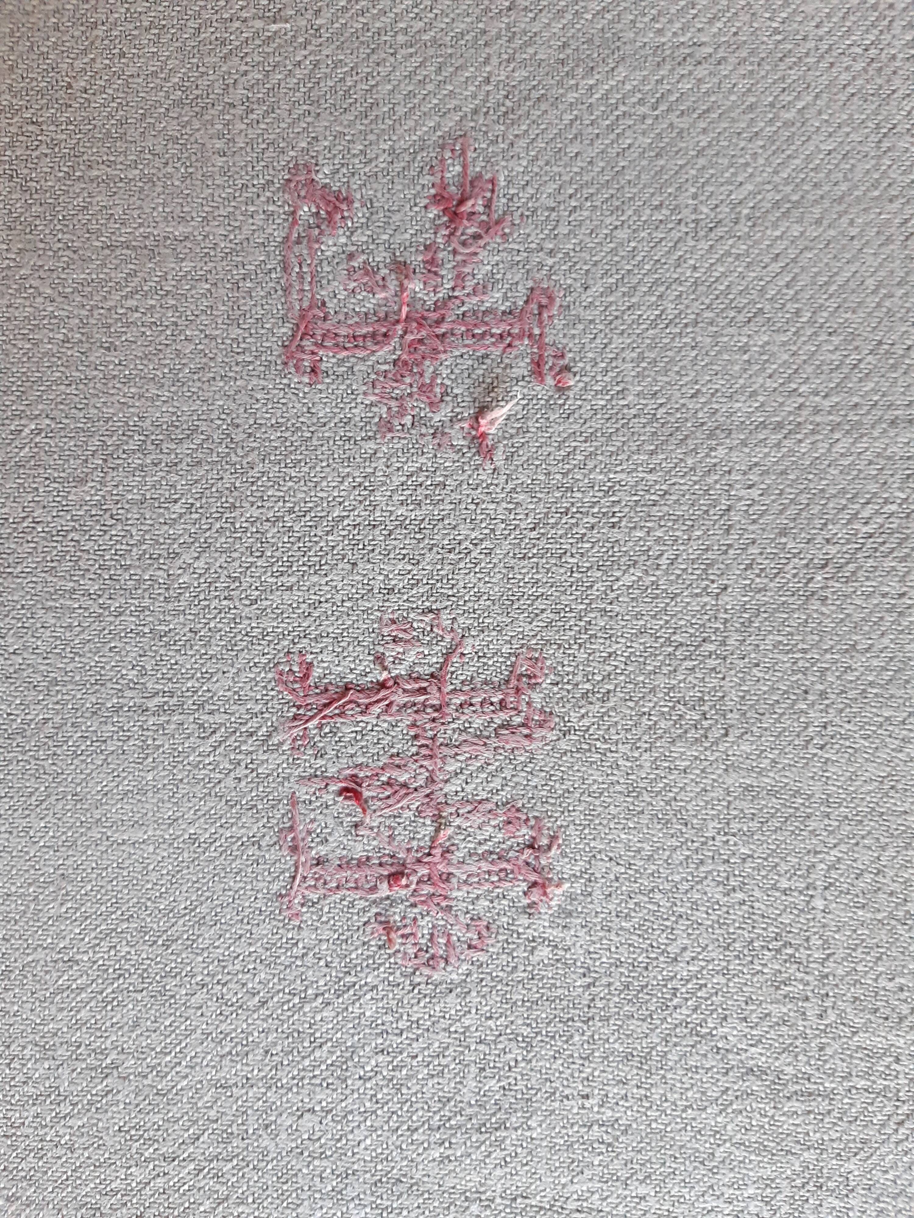 ML embroidered campaign tablecloth at cross stitch