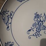 Compotier décor blue flowers St Armand