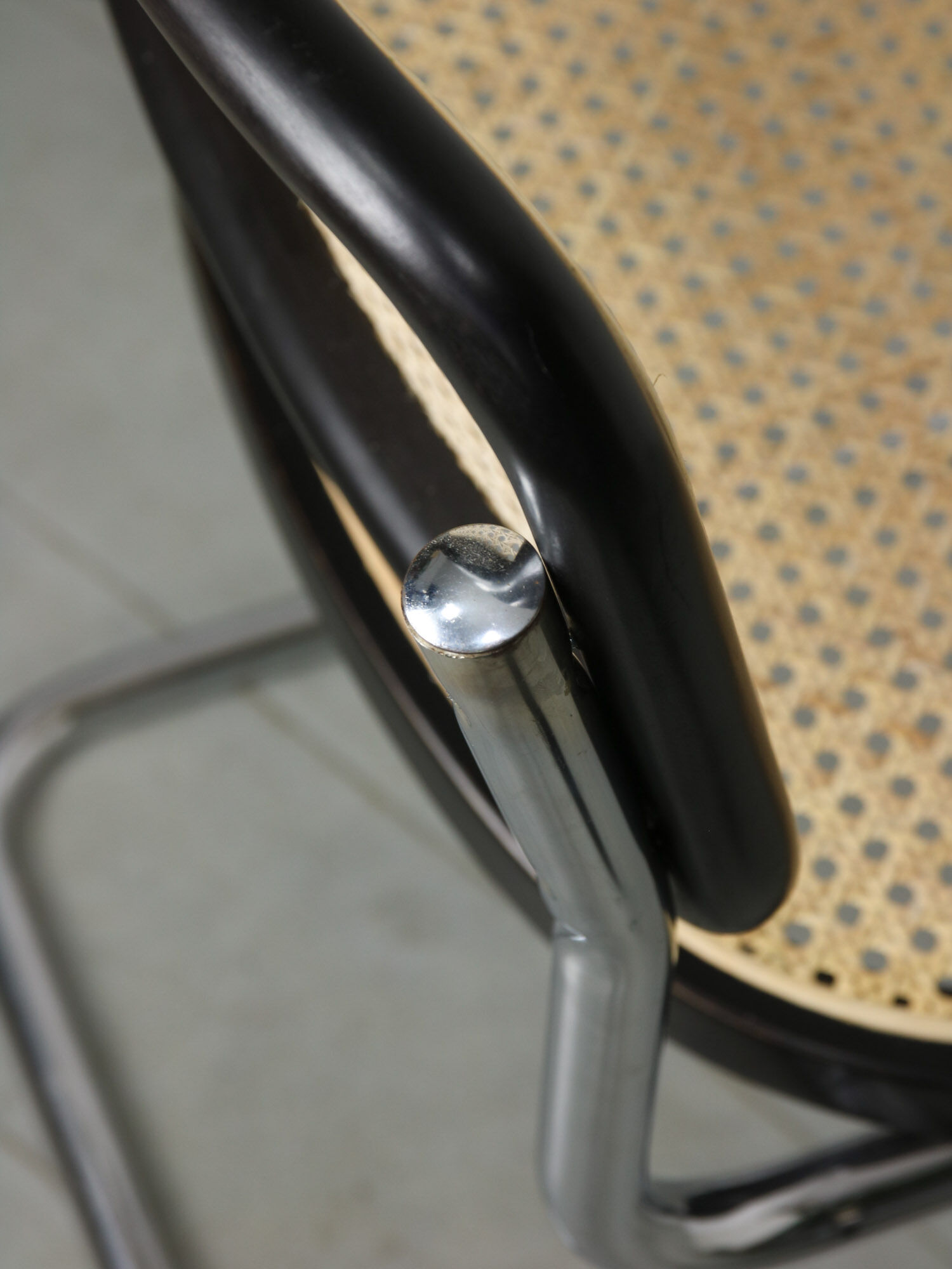 Vintage black B32 Cesca chair by Marcel Breuer, 80s