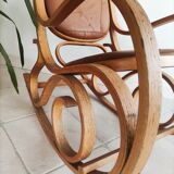 Rockingchair wood and leather