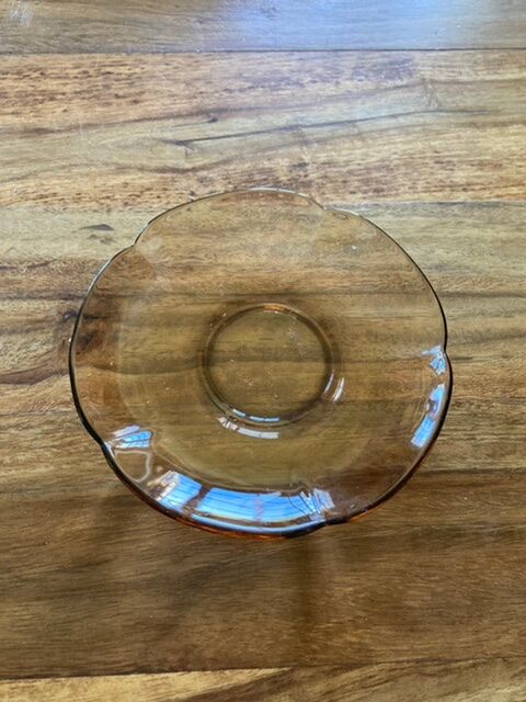 Lot of smoked glass coffee cups "flowers"