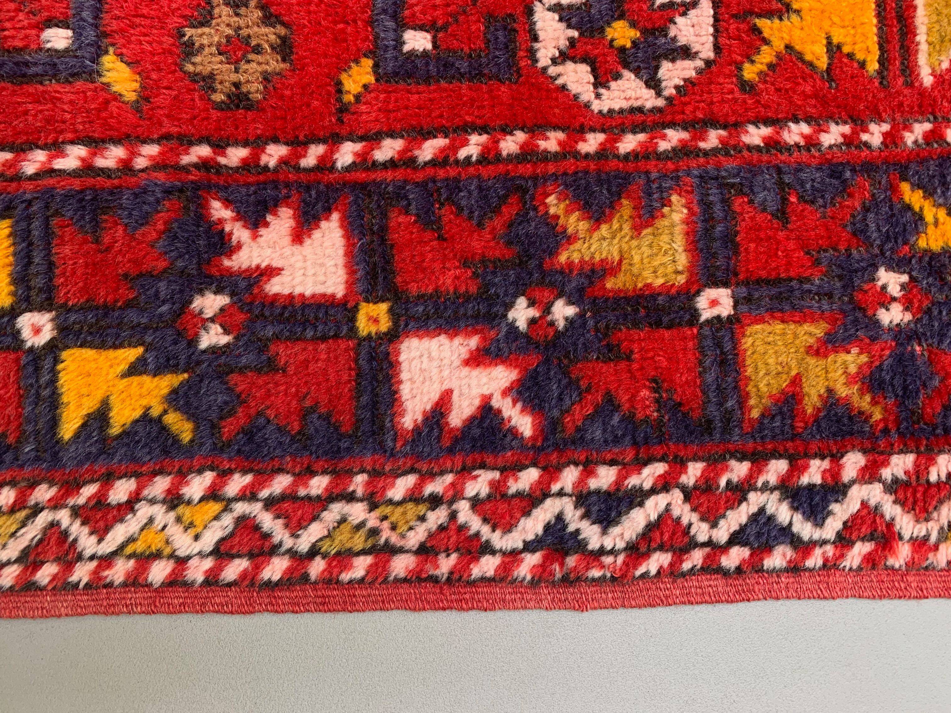 Vintage Western Turkish Rug Oriental 192x127 cm Tribal Medium Carpet