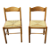 Paire de chaises en bois et paille – années 50-60