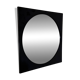 Rare Italian space age black square mirror by Colombini for Kartell
