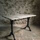 French bistro table made of marble with a cast iron base, 1920s–1930s.