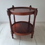 Coffee table / Side table / Round wooden end table