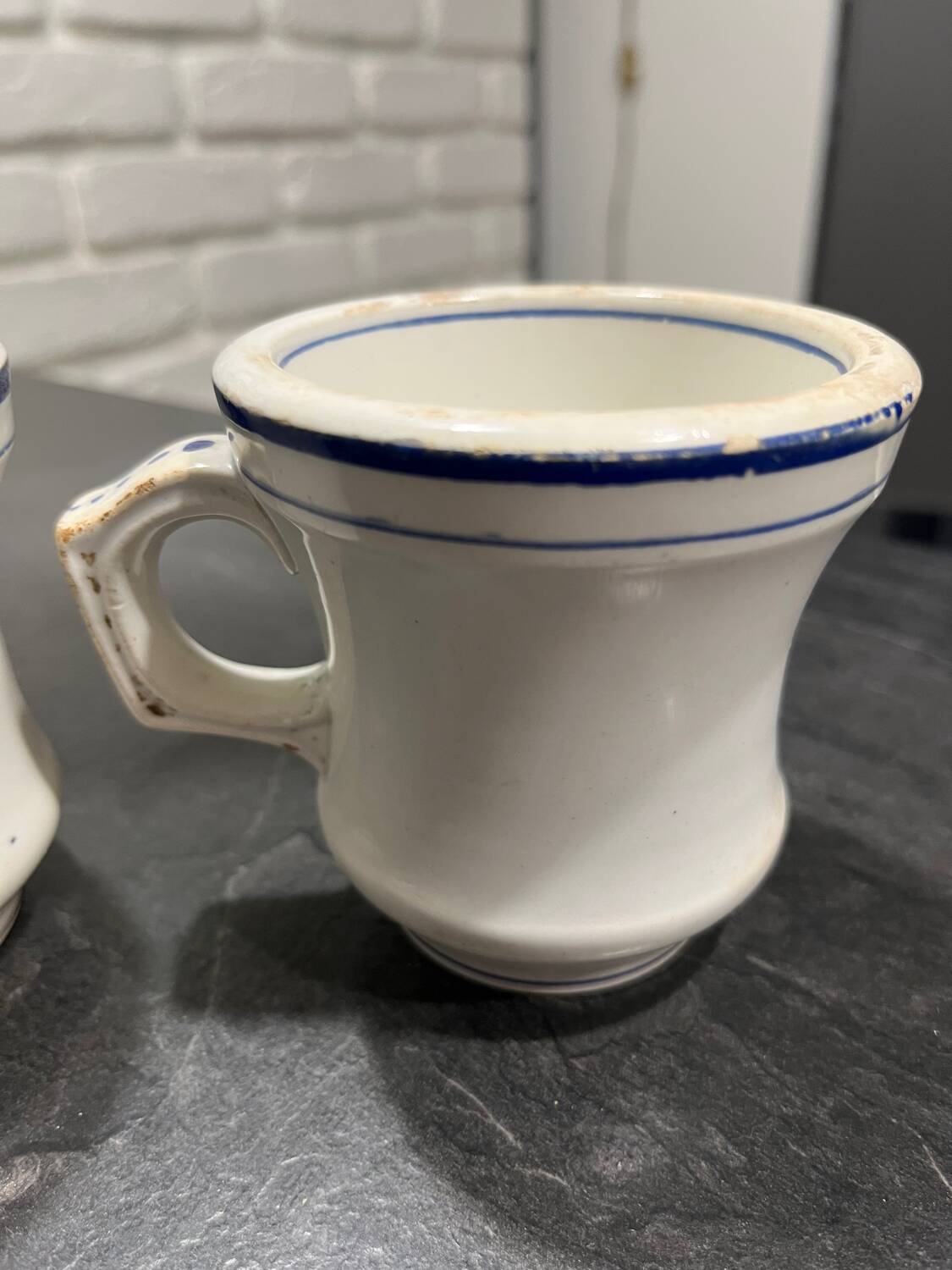 Paire tasses brulots XIXeme