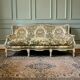 Vintage grey beige baroque armchair/sofa/lounge.