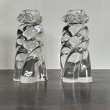 Pair of signed Baccarat Aladin candlesticks