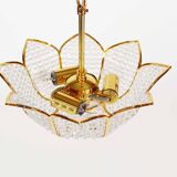 Medium sized crystal glass ‘Tole’ chandelier light by Palwa, Germany 1970’s