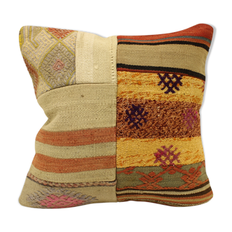 45x45 cm Kilim Cushion,Vintage Cushion Cover pechwork