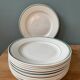 Set of 12 old flat plates in St Amand earthenware