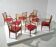 Austrian Dining Chairs in Walnut and Red Leather by Oswald Haerdtl from the Mid-Century