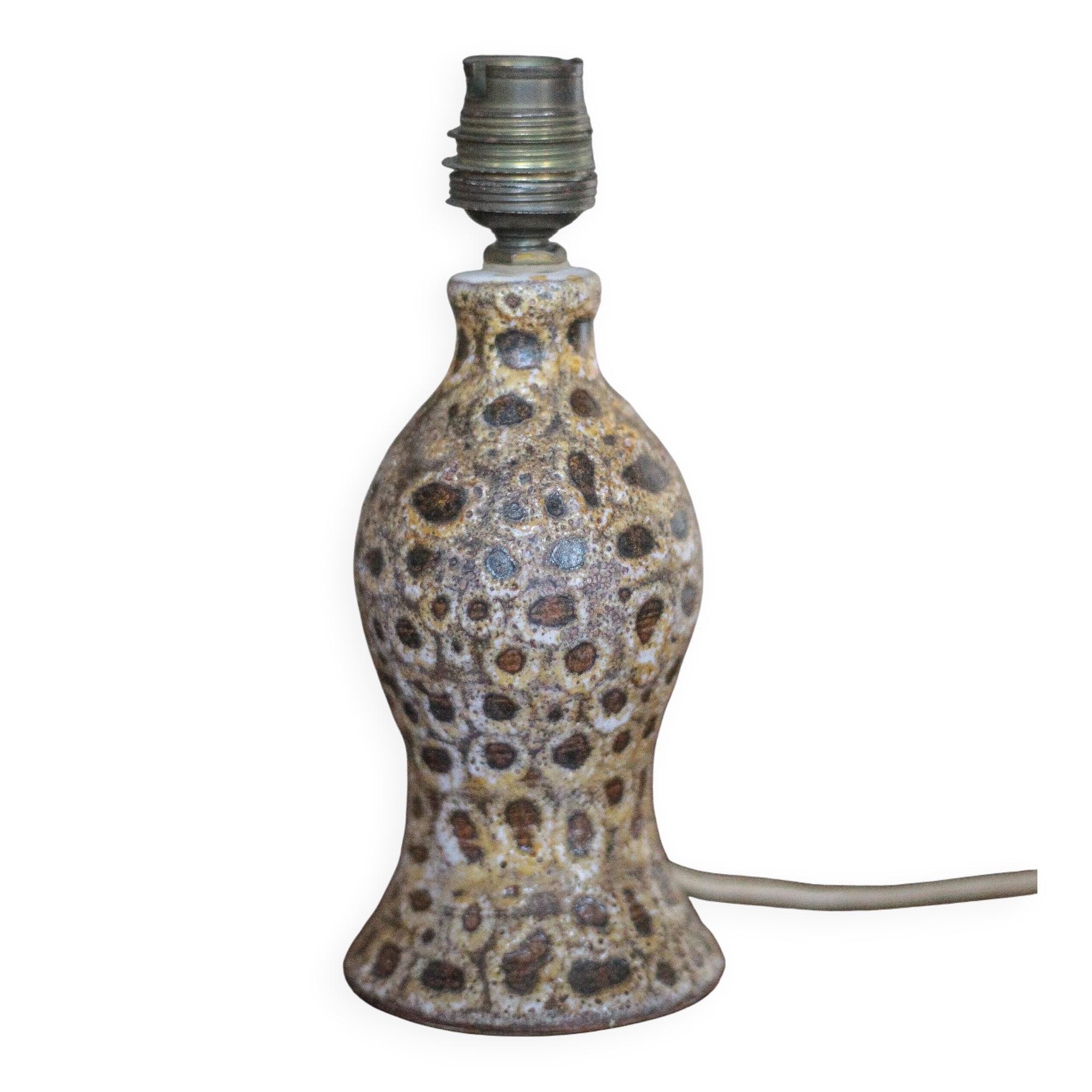 Vintage ceramic lamp, small fat lava lamp, table lamp