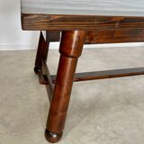 Old brutalist farm table designed by George Robert in pine from the 70s